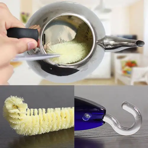 Kitchen Flexible Nylon Fiber Scrubbing brush Long Handle Bottle