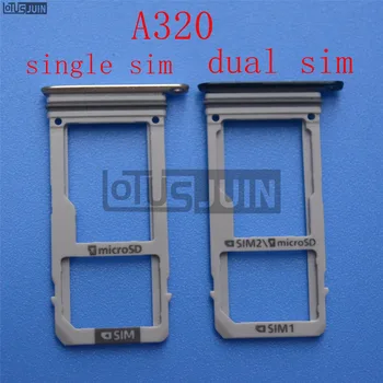 

1pcs New Dual SIM Single SIM Card Tray Holder Slot for Samsung Galaxy A320 A3 2017
