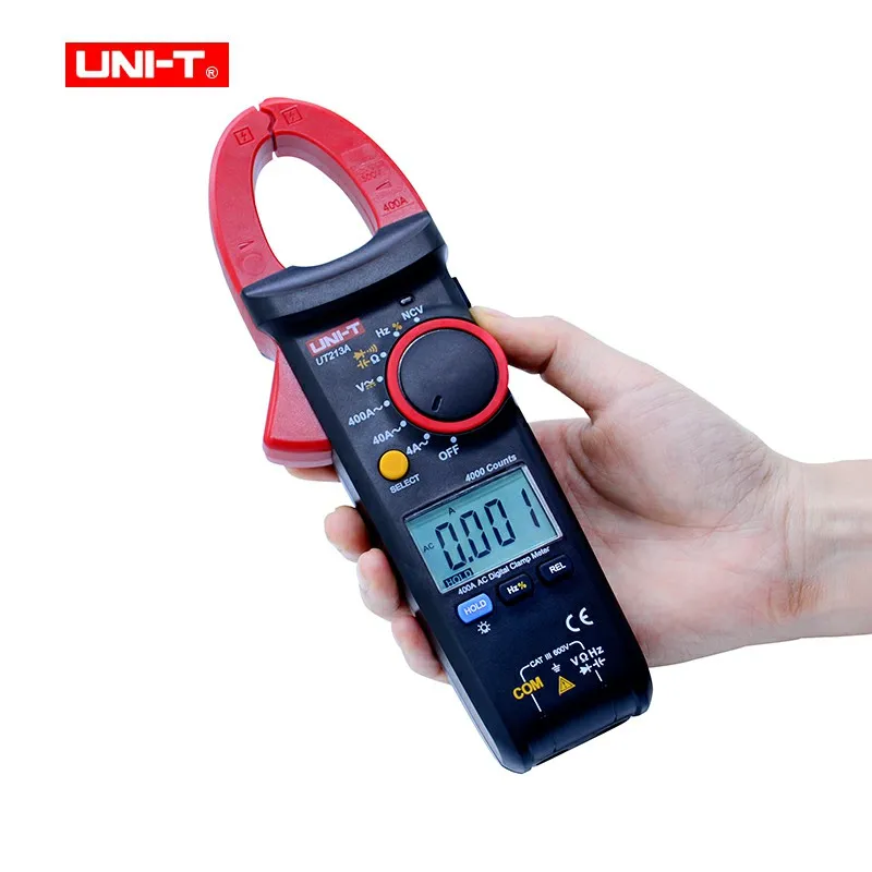 

UNI-T UT213A True RMS 400A Digital Clamp Meter AC/DC/Resistance/Capacitance/Frequency/ Clamp Digital Multimeter
