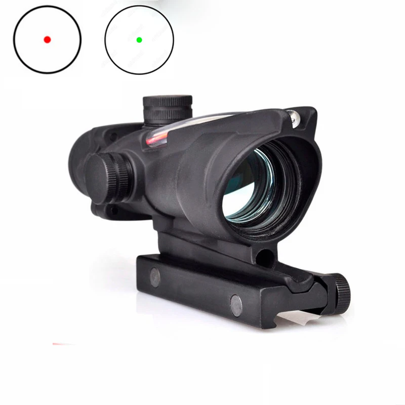 ACOG Style 1x32 Red/Green Illumination Dot Sight Scope For Airsoft Hunt Outdoor 