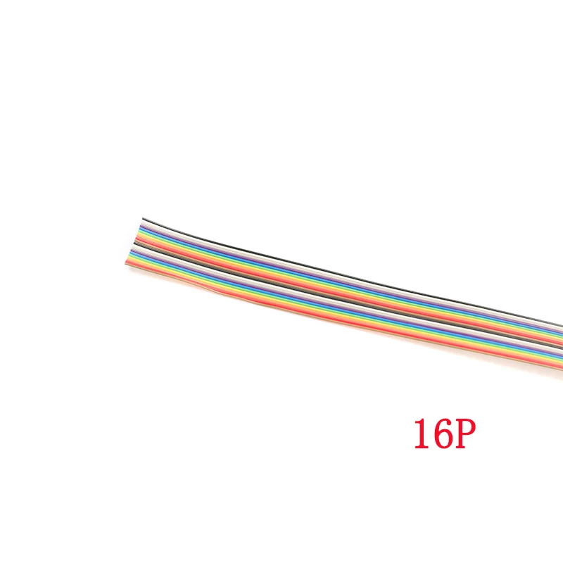 1 метр плоский ленточный кабель 1,27 мм Шаг Радужный кабель Плоский цвет 10P 14P 16P 20P 26P 34P 40P 50P способ расстояние проводки провода для PCB