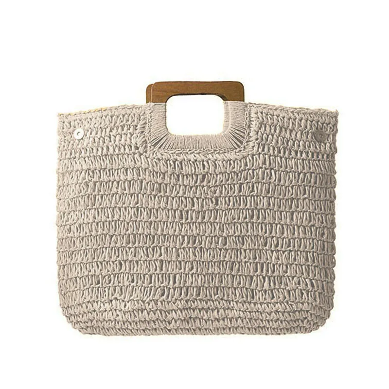 

New Women Bag Fashion Straw Rattan Handbag Lovely Woven Round Beach Summer Handbag Festival Party Bag Large High Quality