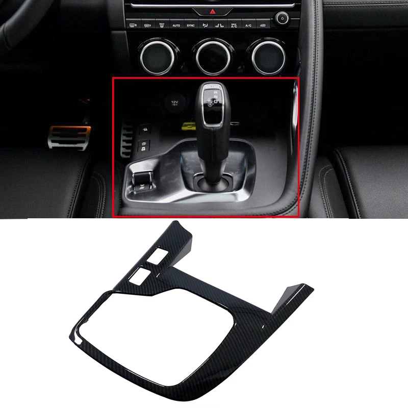 Us 22 81 28 Off Car Styling For Jaguar E Pace 2017 2018 2019 Abs Carbon Fiber Look Interior Gear Shift Frame Cover Trim 1pcs Left Hand Drive In