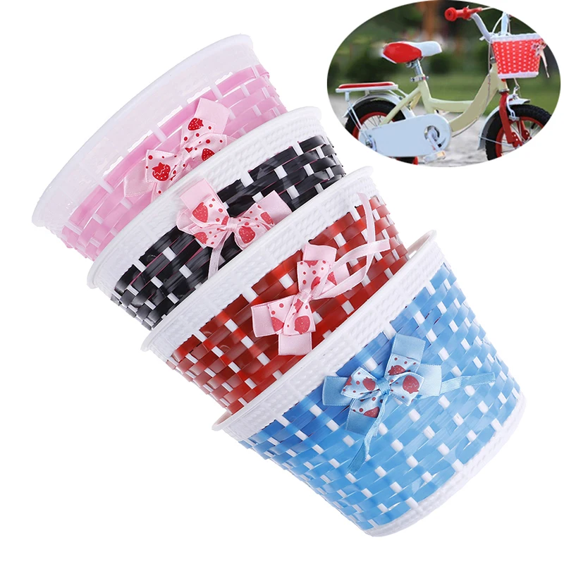 

Bicycle Basket Front Bag Bike Bowknot Front Basket For Children Girl cycling