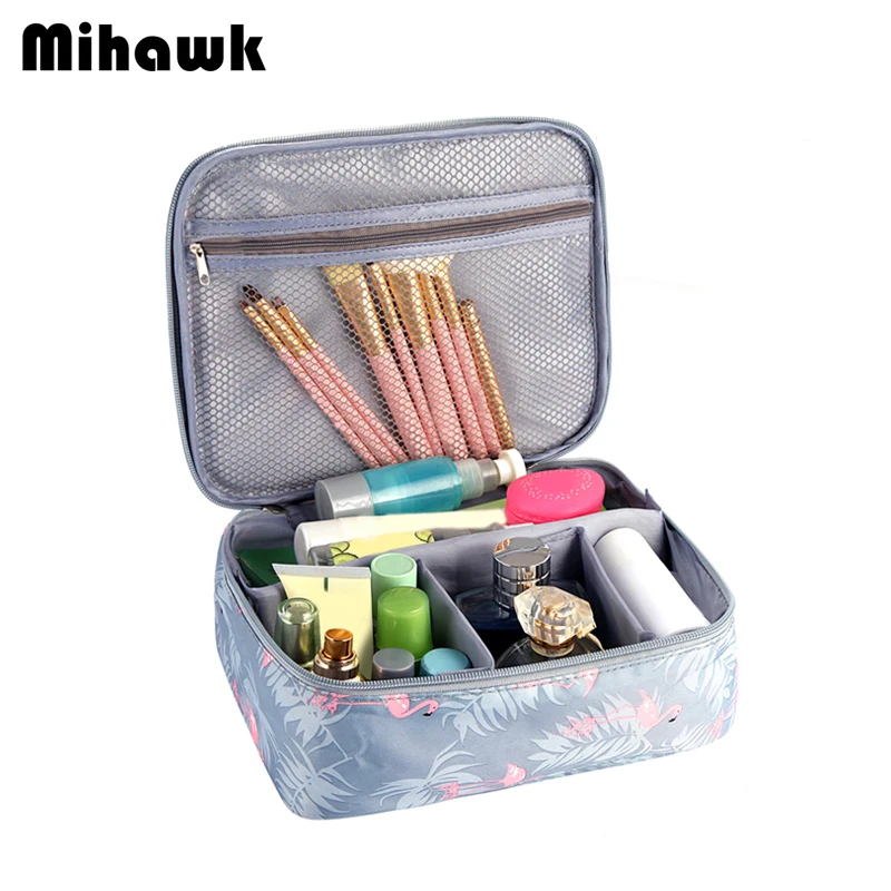 

Mihawk Women's Trip Makeup Case Travel Wash Toiletry Organizer Pouch Beautician Necessary Cosmetic Bags Accessory Supply Product