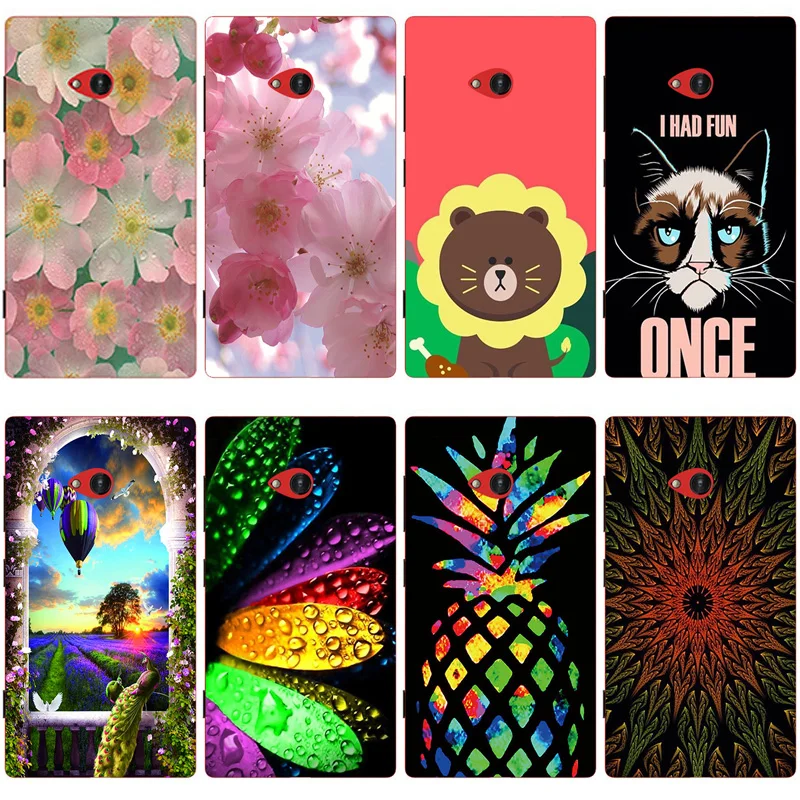 

Case for Microsoft Nokia 720 Case Coque for Microsoft Nokia Lumia 720 Cases Soft TPU Painted Silicone Back Covers Fundas Coque