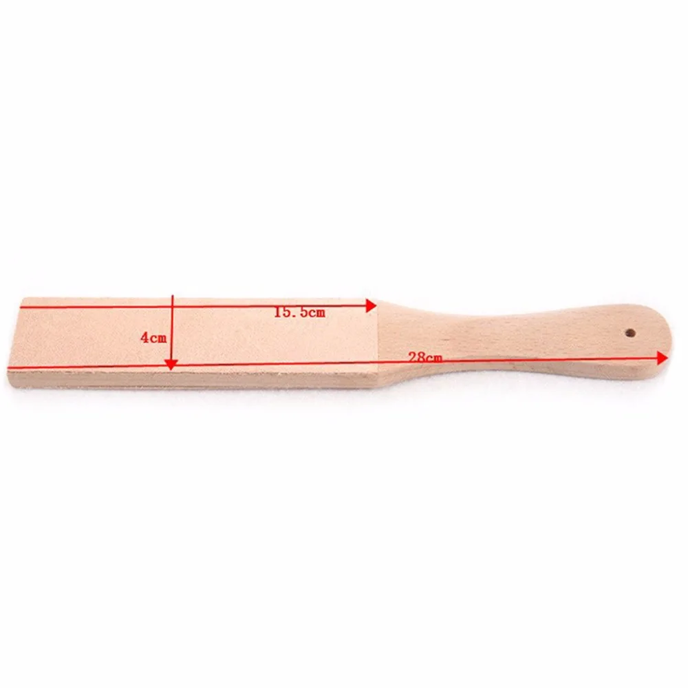 Двухстороннее кожаное лезвие Strop Cutter Бритва точилка полировка деревянной ручкой кухонные инструменты аксессуары#007