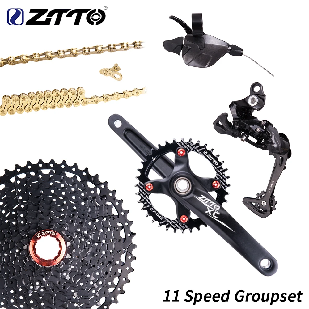 Черный ZTTO 1*11 Groupset Черное золото 11 скоростей переключения заднего переключателя для горного велосипеда MTB 11 скоростей 46T 11s кассета