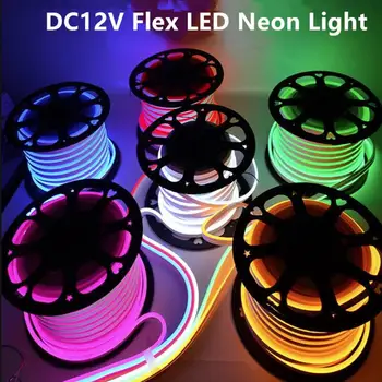 

Flexible LED Strip Light DC12V Waterproof Silicone Neon Light Soft Lighting Advertising Decoration Belt Name Board Soft Lamp DIY