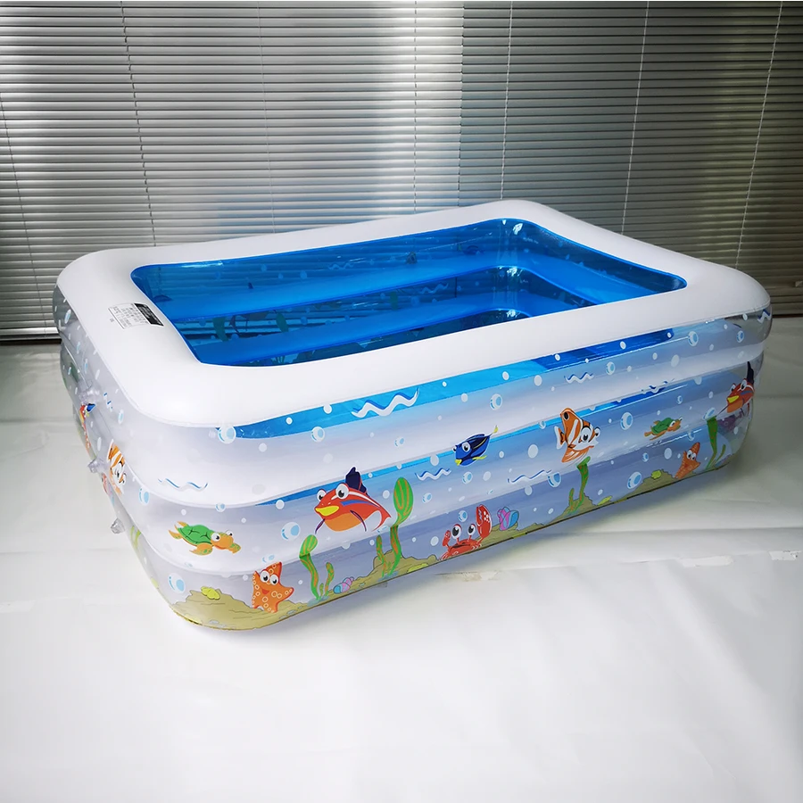 Plástica da Piscina das Crianças da Parte Inflável da Isolação da Banheira da Piscina do Jogo das Crianças Piscina Inflável Retangular Inferior 25 crianças da parte inferior inflável da isolação