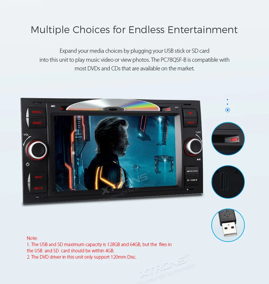 Discount 7" Android 8.1 OS Car DVD Multimedia GPS Radio for Ford Fusion 2006-2011 & S-Max 2006-2011 & Transit 2006-2008 & Focus 2005-2007 13