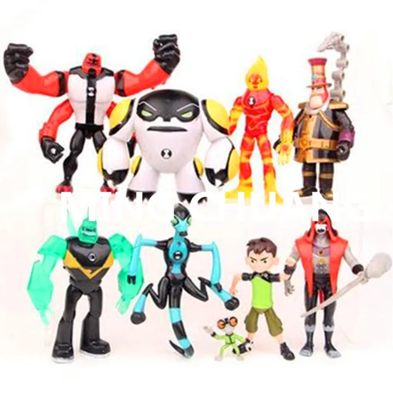

Alien Ben 10 Ben Tennyson Kevin Eleven Gwen Tennyson Four arms Grey Matter 9pcs/set Action Figure Collectible Model Toy OPP D3