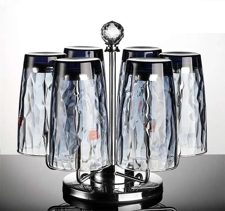 Европа Алмазная Бессвинцовая стеклянная чашка 7 шт. набор 470 мл пивная кружка цветные чашки Бытовая офисная кружка чашка для напитков