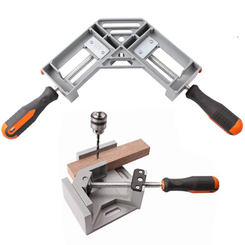 

Wood Working Clamps Angle Clamps 90-degree Angle Vise Double Handle Adjustable For Frame Fight Splices Clip Woodworking Tools