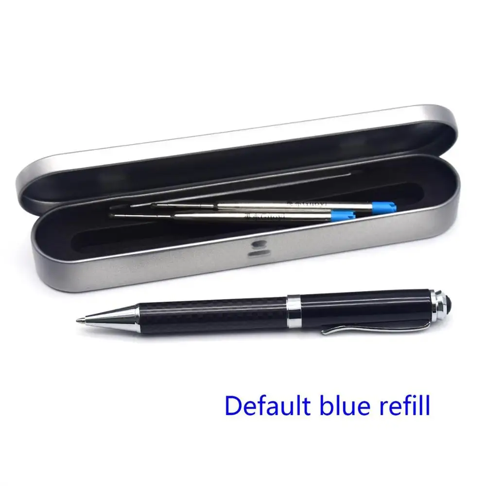 Guoyi A130 Черная оболочка тяжелая металлическая шариковая ручка для бизнеса 0,7 мм индивидуальная металлическая подарочная ручка для школы, офиса, канцелярских принадлежностей, отеля - Цвет: Pen box-Blue ink