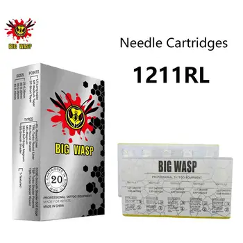 

BIGWASP 1211RL Tattoo Needle Cartridges #12 Standard (0.35mm) 11 Round Liner (11RL) for Cartridge Tattoo Machines & Grips 20Pcs