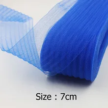 [IuBuFiGo] 2," 7 см измельченный конский волос Крин косы с волной одежды кринолин сетчатая ткань 100 Ярд/лот