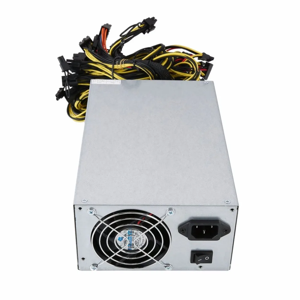 

1800W High Efficiency Power Supply for ATX Coin Mining Miner Machine 6 GPU ETH BTC Ethereum with Low Noise Cooling Fan