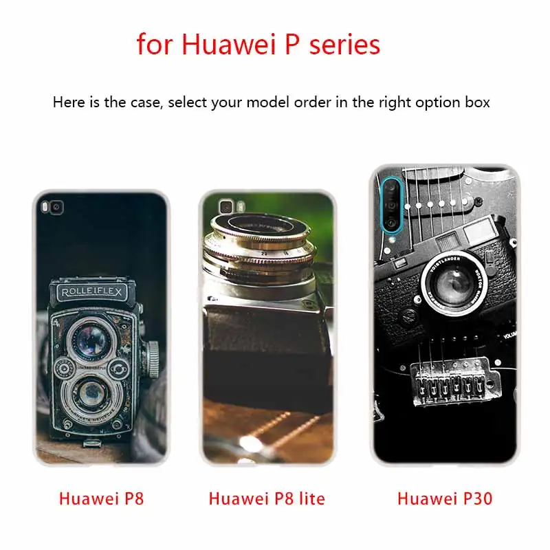 Чехол для телефона с старой камерой Huawei P40 P9 P10 P20 P30 Lite чехлы Pro P Smart 2019 мягкий