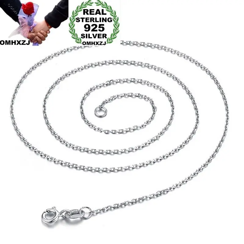 

OMHXZJ Wholesale European Fashion Woman Man Party Gift Cross 925 Sterling Silver 18KT White Yellow Gold Chain Necklace NA204