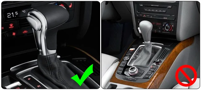 CITALL серебро Автоматический на рукоятка рычага переключения передач+ черного цвета из искусственной кожи гетры для Audi A3 A4 A5 A6 Q7 Q5 2004~ 2010 2011 2012 2013