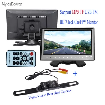 

Waterproof Wide angel Night vison Parking system Rear View Camera + 800*480 LED Screen 7 inch Car / FPV Monitor with Mp5 TF USB