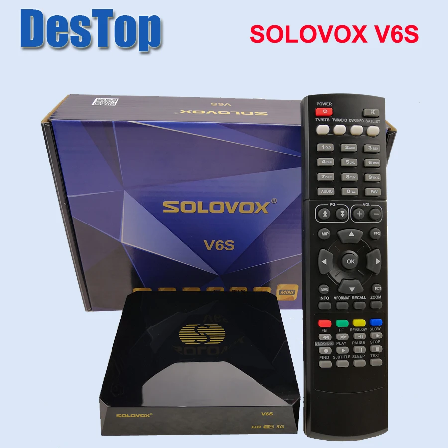 Подлинная SOLOVOX V6S 1 шт. Мини V6S спутниковый ресивер Поддержка 2 USB веб-ТВ Карта обмен Youporn usb wifi опция