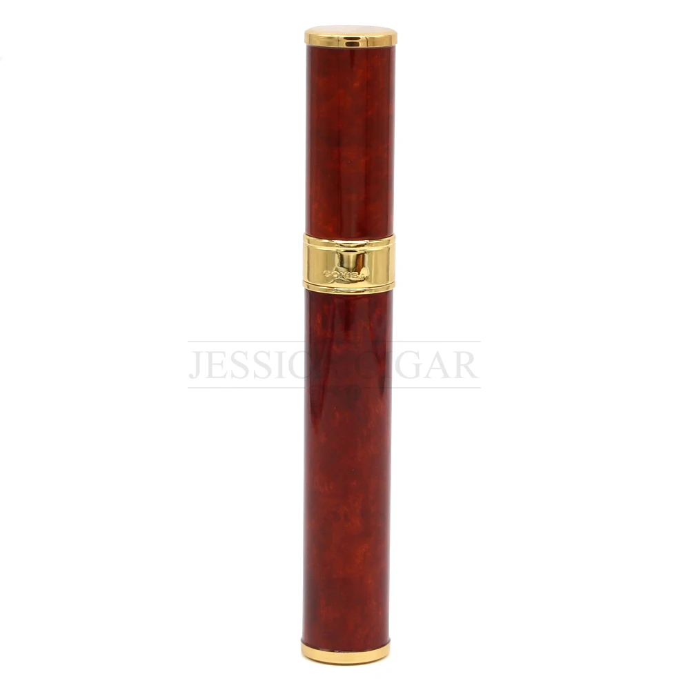 COHIBA Golden Logo Red Cloud Cigar Tube Aluminium Cigars Case Holder