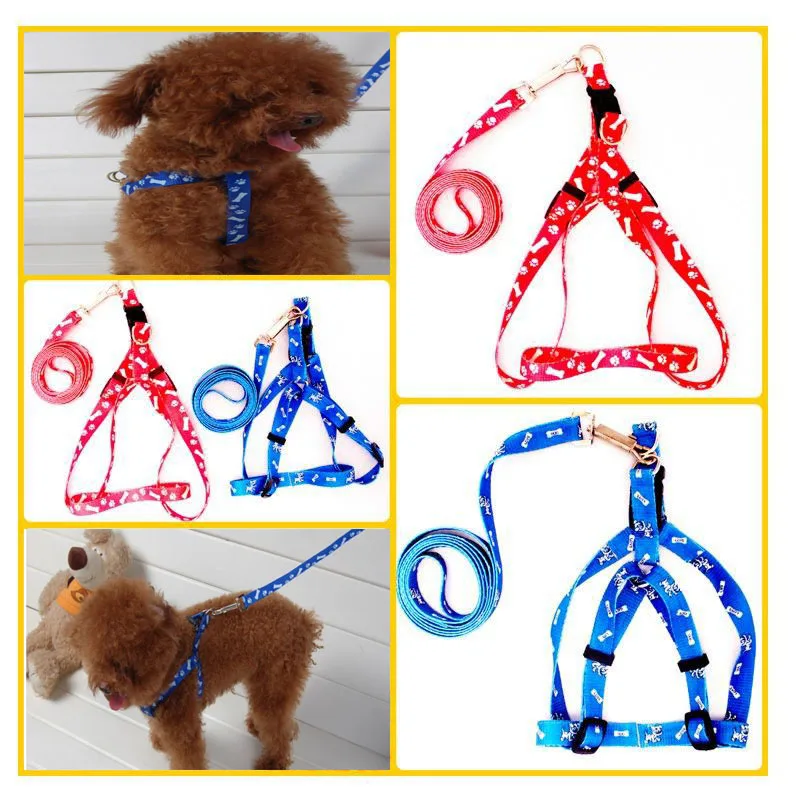 

Hot New Durable Adjustable Nylon Pet Small Dog Cat leash Harness Rope 5 Colors