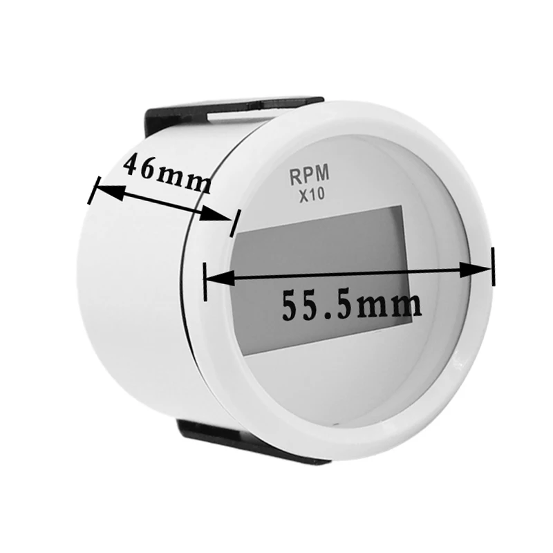 Лодка Тахометр морской тахометр Калибр ЖК дисплей песочные часы 8000 мм об./мин./85 мм Лодка Тахометр 12 В в/24 В Красный Подсветка
