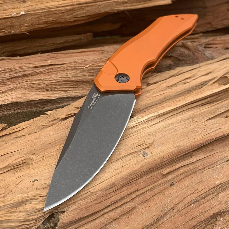 Новое поступление, складной нож kershaw 7100 D2, ручка из алюминиевого сплава, карманные ножи для кемпинга, охоты, выживания, инструменты для повседневного использования - Цвет: B orange handle