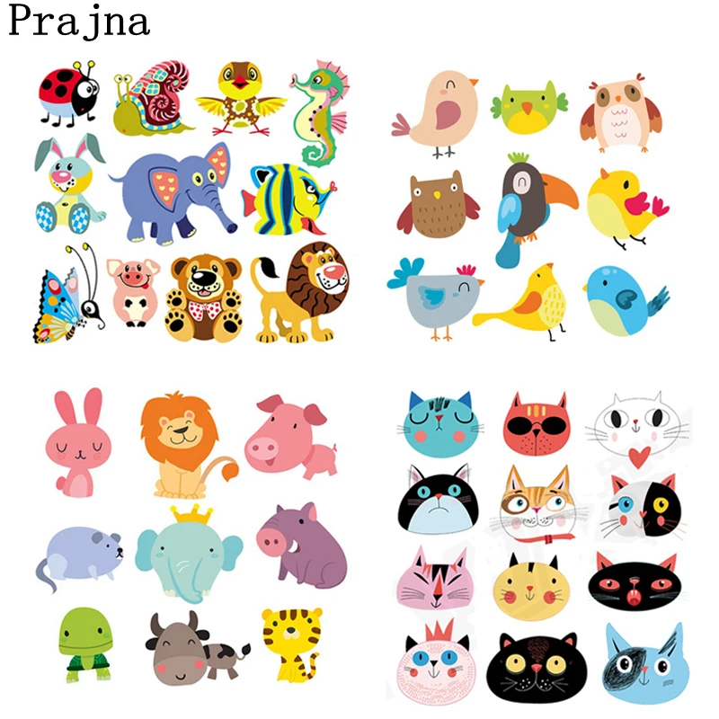 Prajna милые птицы парчи Железный На переноске для одежды мультфильм слон ребенок
