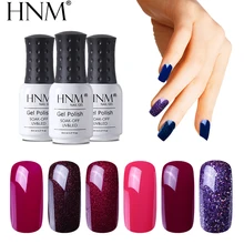 Hnm 8 ml 컬러 uv 젤 네일 폴리시 28 색 led 램프 페인트 겔락 젤 폴리쉬 세미 퍼머넌트 하이브리드 바니시 럭키 래커(China)