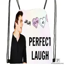 Изготовленная на заказ Дилан О 'бриен походная сумка на шнурке милый рюкзак для детей(черная спинка) 31x40 см#180611-01-26