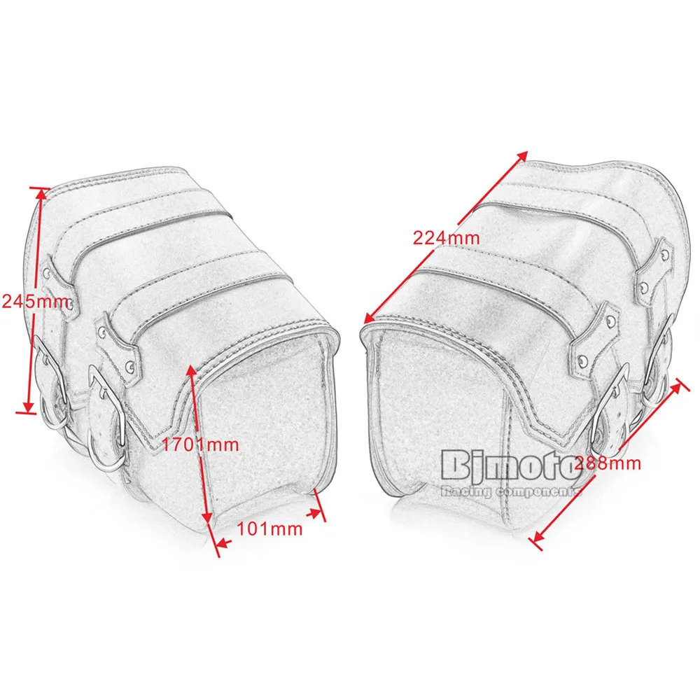 Новые 2 шт. универсальные мотоциклетные седельные сумки из искусственной кожи Cruiser Боковая Сумка для хранения инструментов для Harley Sportster XL883 XL1200