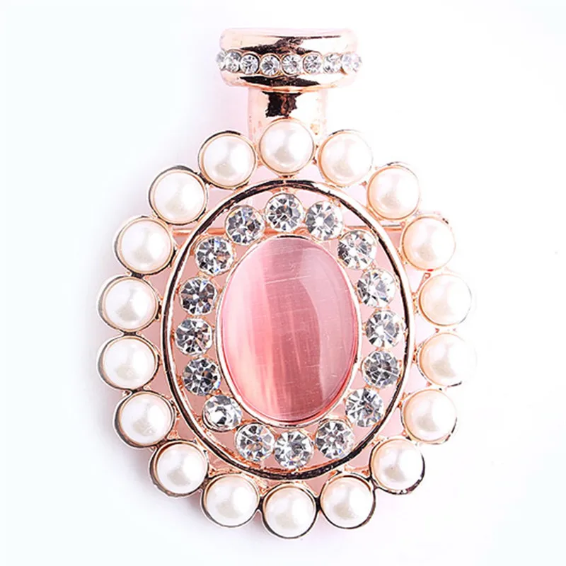 

Opal Perfume Bottle Brooches for Women Simulate Pearl Brooch Pins for Female Vintage Mother's Day Gift