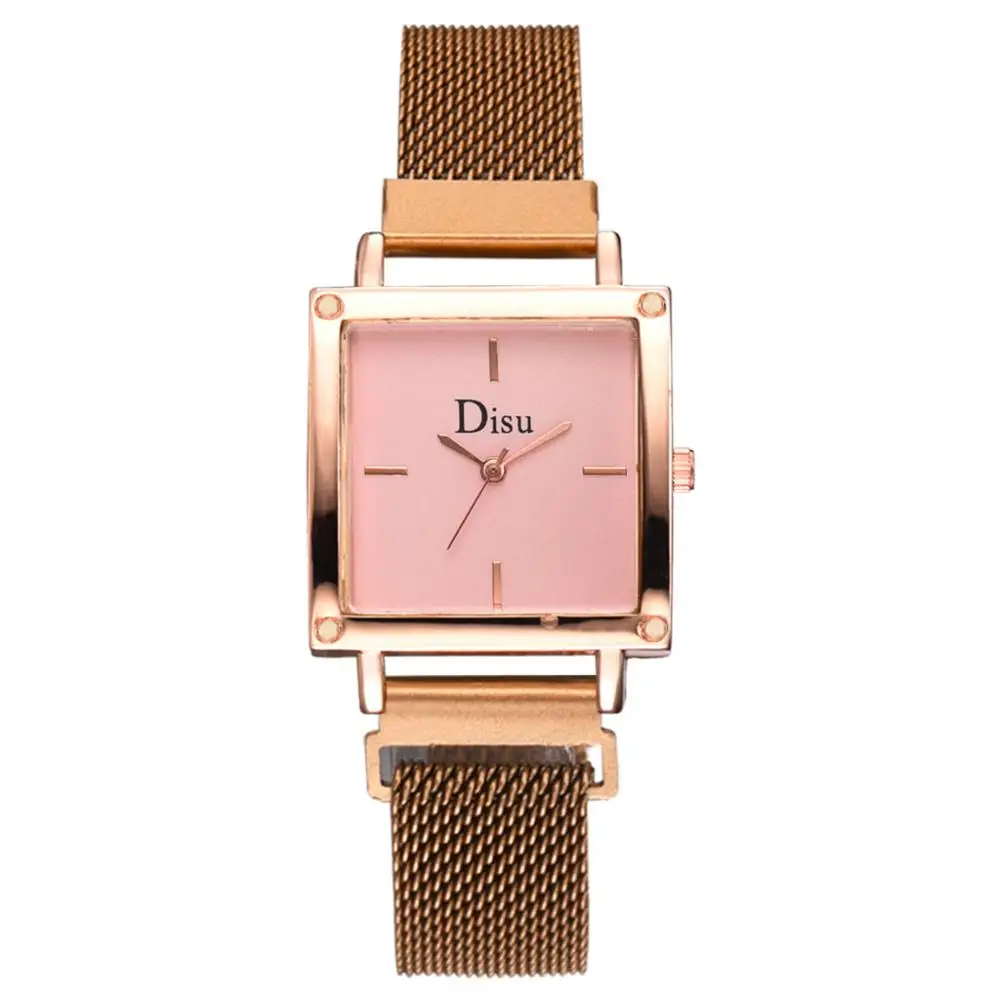 Simple Style Ladies Dress Quartz Wrist Watches Blue Women Square Magnetic Watch Waterproof Clock relogio feminino zegarek damski