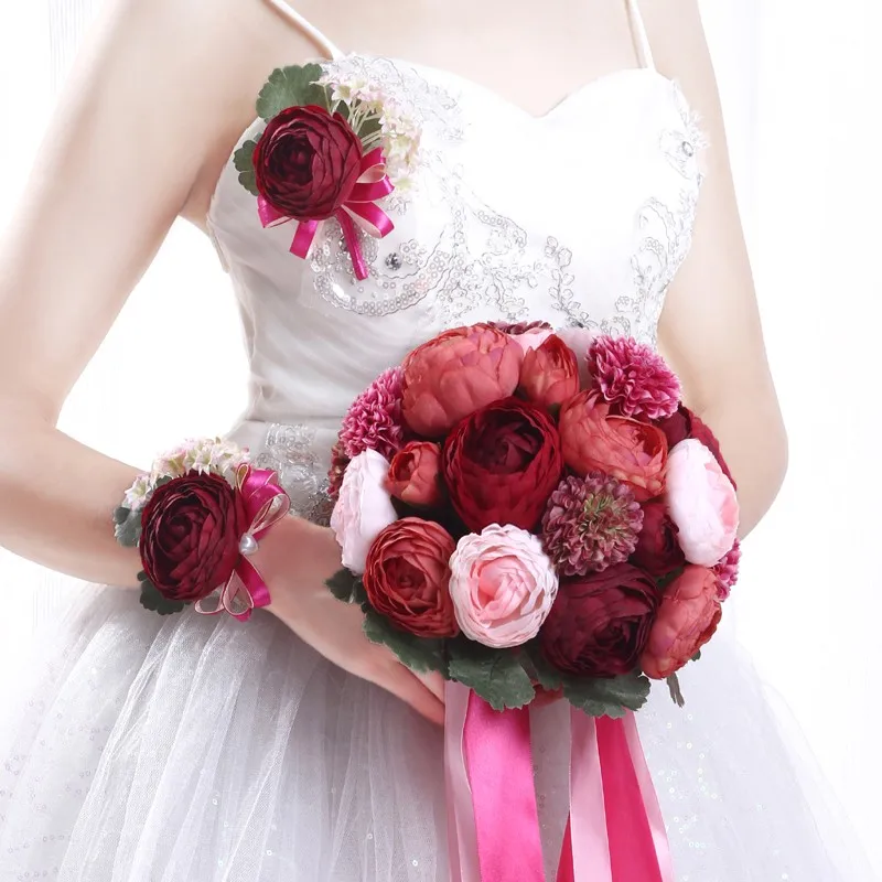 2018 26 розы свадебные букеты подарок ко Дню Святого Валентина ручной работы цветок Свадебная вечерние Вечеринка Подарки Свадебные