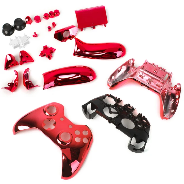 Cheap Metal Plated Full Housing Shell Case Kit Replacement Parts for Xbox One Wireless Controller - Red