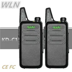 2 шт WLN KD-C1 Мини Портативная ВЧ-радиостанция UHF с подкладкой радиолюбитель communicator HF cb радиостанции Walkie Talkie WLN KD-C1