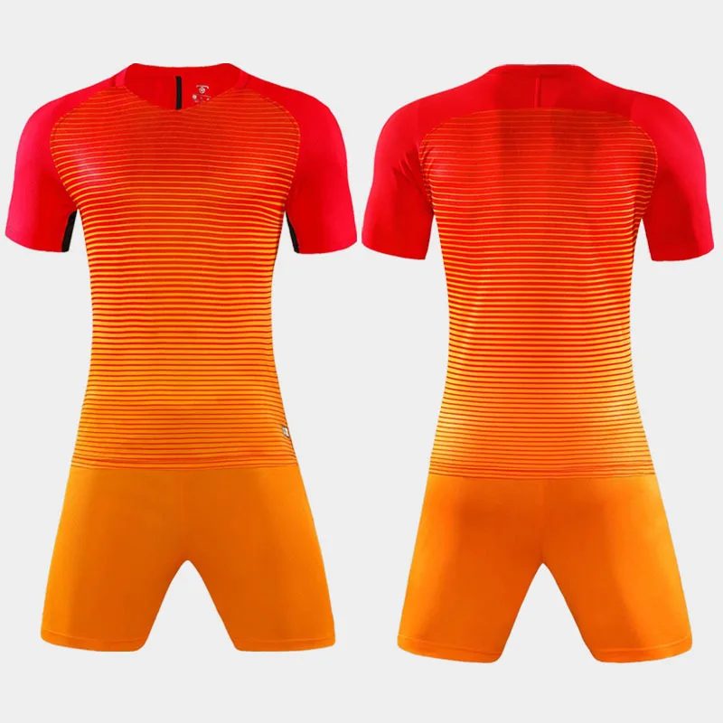 Мужская футбольная форма с принтом «сделай сам», спортивный костюм для мальчиков, спортивный костюм для мальчиков - Цвет: red orange