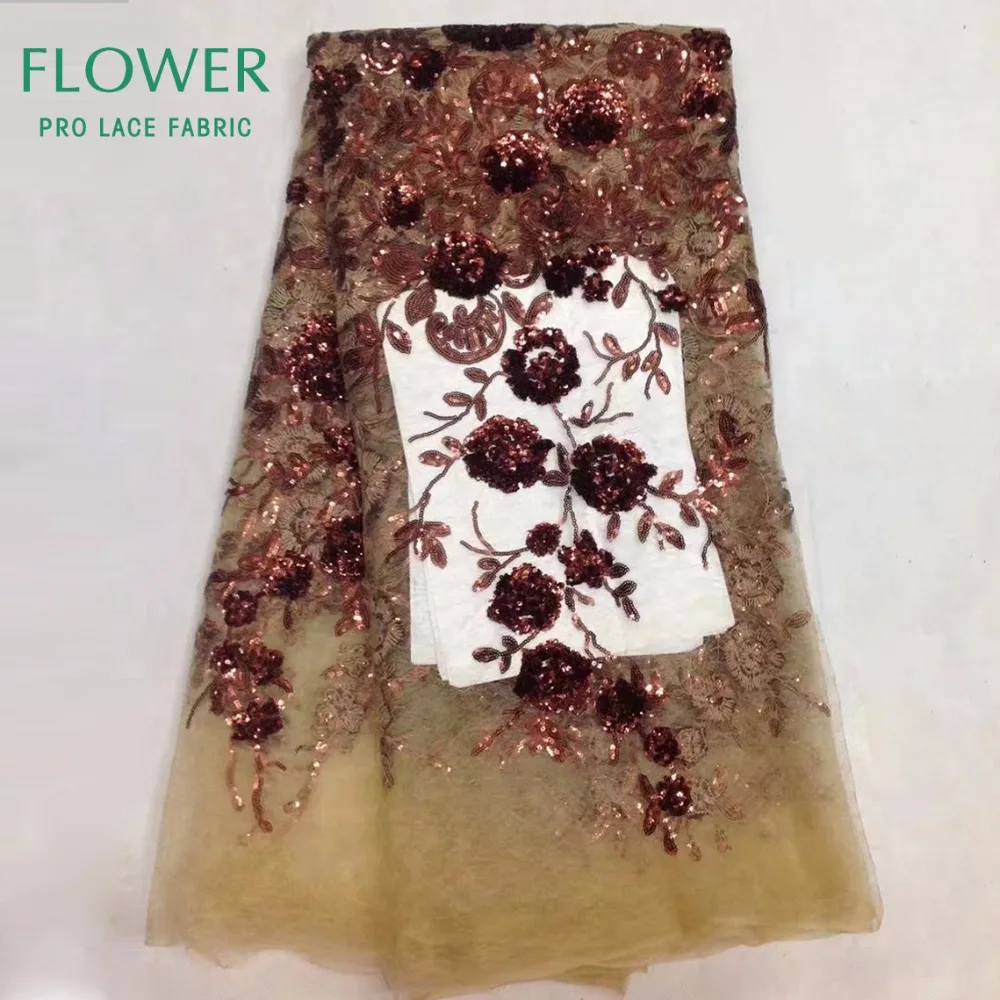 Зеленый цветок блестки Meah чистая кружевная ткань индийские женские Выпускные вечерние платья ткани африканская швейцарская вуаль Тюлевая ткань с блестками кружева