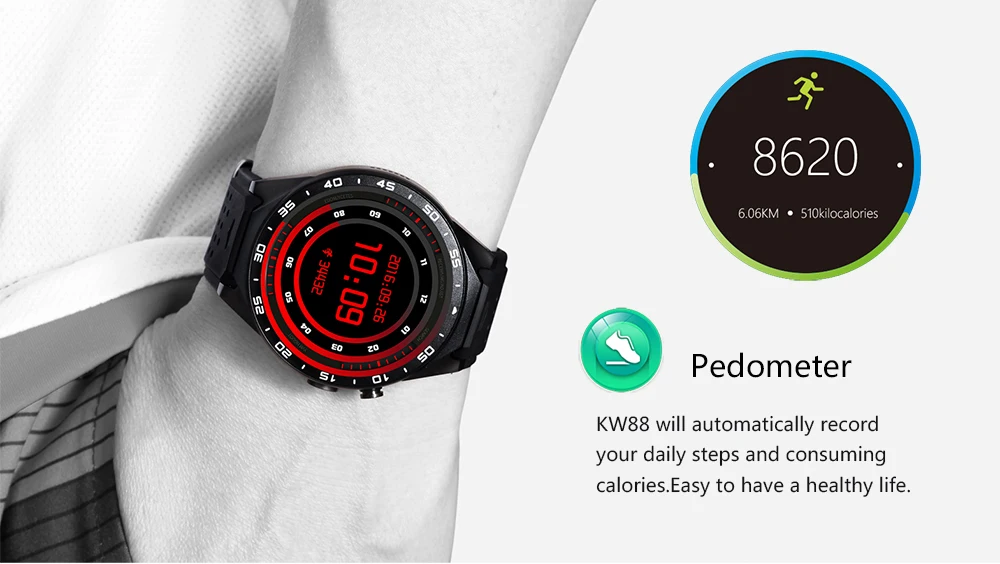 MOCRUX KW88 Шагомер Смарт-часы Android Smartwatch монитор сердечного ритма часы телефон Smartwatch Android gps с 2MP камерой