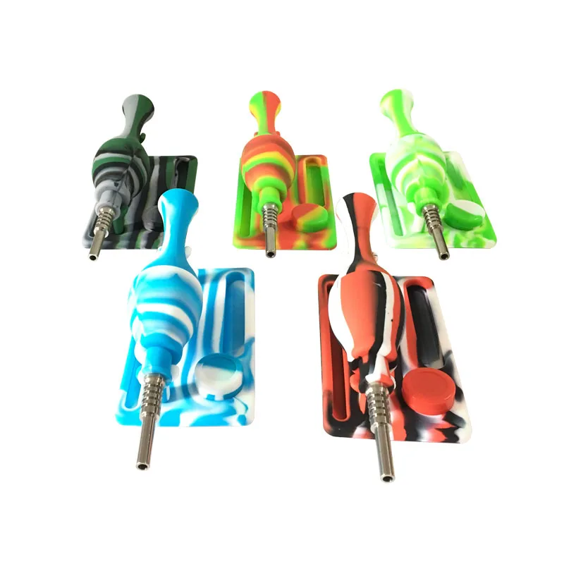 Dabber Tools Silicone Water Pipe Smoking, Silicone Honey Dab Straw Kit