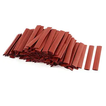 

150pcs 7mm Dia 80mm Long Polyolefin 2:1 Heat Shrink Tubing Wire Wrap Sleeve Red