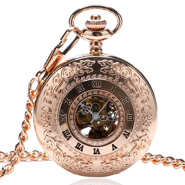 New Arrival Luxury Rose Gold Roman Numeral Hollow Case Design Skeleton Mechanica New Arrival Luxury Rose Gold Roman Numeral Hollow Case Design Skeleton Mechanica