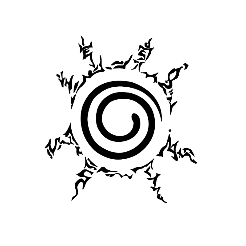 

13.7*15CM Comic Naruto Logo Vinyl Car Sticker Decal Rear Fender Decoration Side Emblem for Jeep Wrangler Kia Land Rover Defender