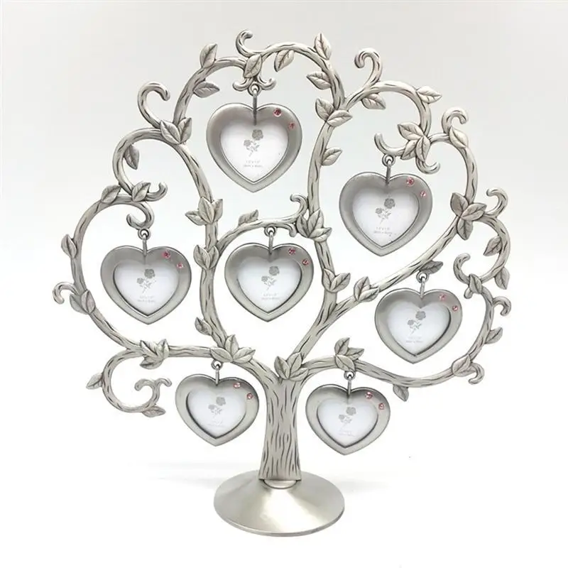Креативная Любовь Сердце Дерево Настенная картина металлический коллаж фоторамка украшение дома лучший подарок для семьи друзей