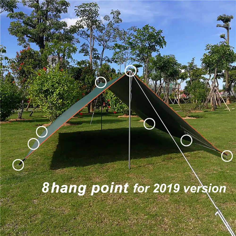 Waterproof Camping Tarp Lightweight Hammock Tarp Outdoor Awning Sun Shade u Ц