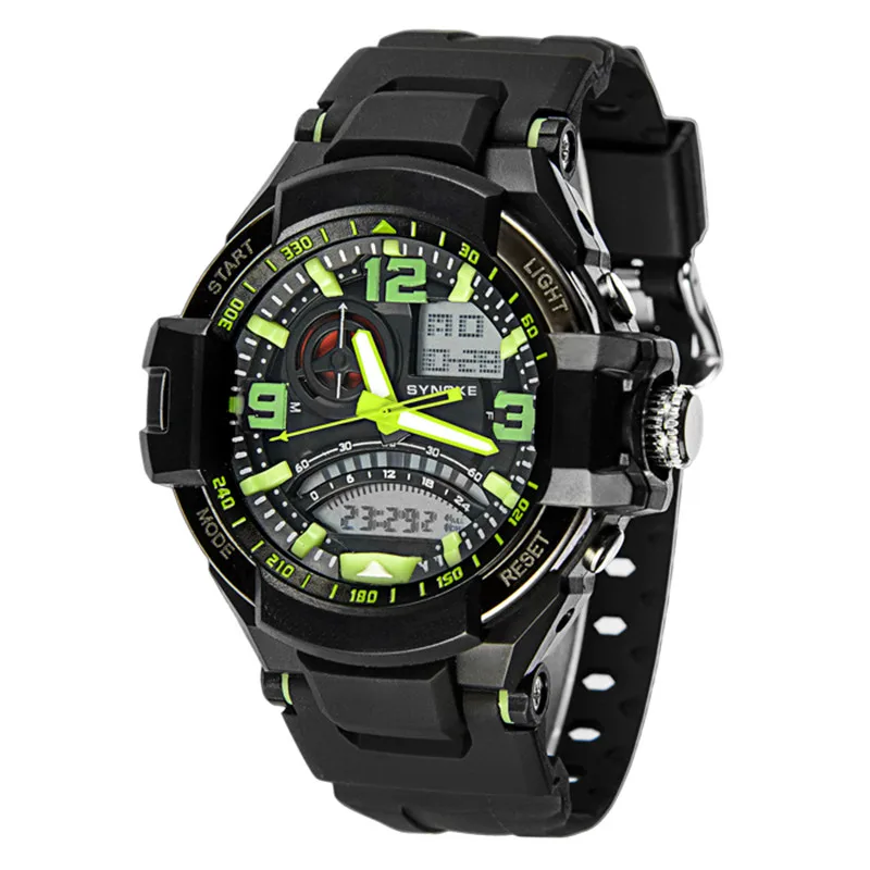 

New Multi Function Military Digital LED Quartz Watch Men Sports Wrist Watch Fashion Casual Silicone Rubber Military Watches 2017